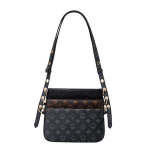 3 in 1 Women's PU Printed Crossbody Bag